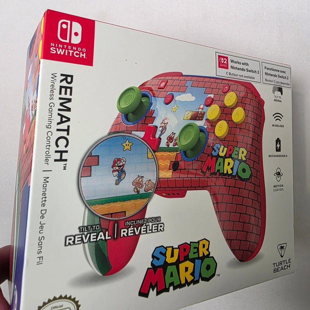 Turtle Beach REMATCH Wireless Controller Nintendo Switch Super Mario Bricks Red